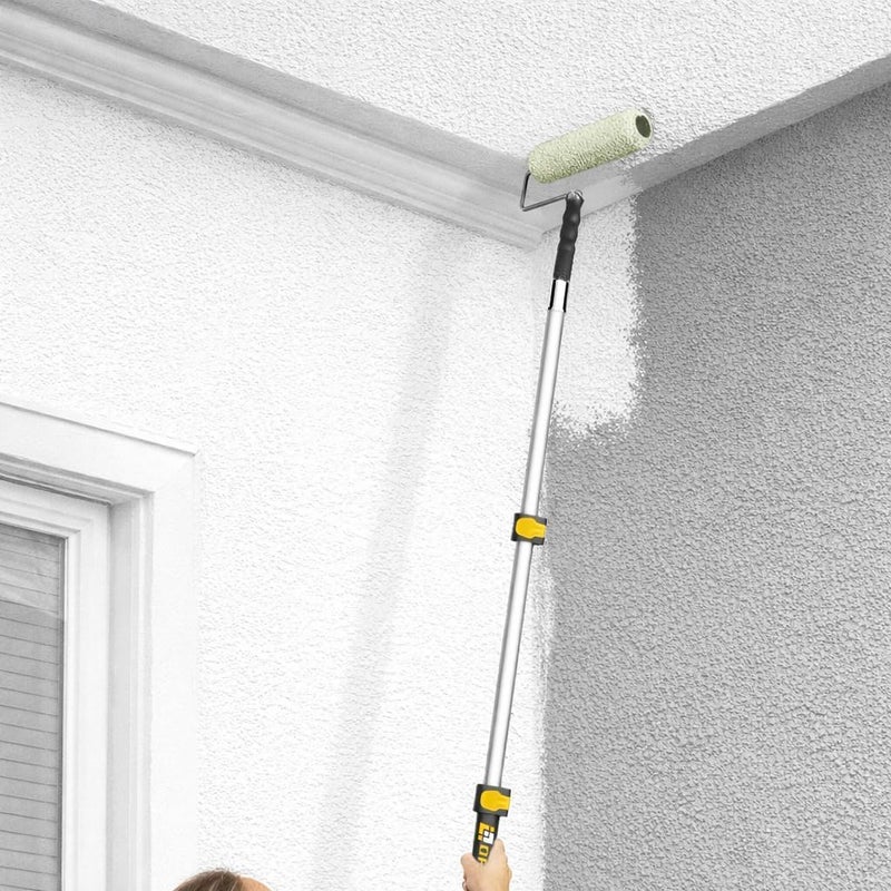 Opow 4-12 FT Paint Roller Extension Pole, Multi-Purpose Aluminum Alloy Telescoping Rod with Universal Twist-on Metal Tip Flip-Lock Design, for Painting Cobweb Dusting, Window Cleaning, Christmas Light - Image 3